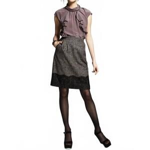 NEW CLASSIQUES ENTIE myrah lace trim skirt in grey